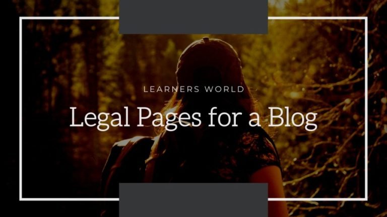 Legal Pages for a Blog