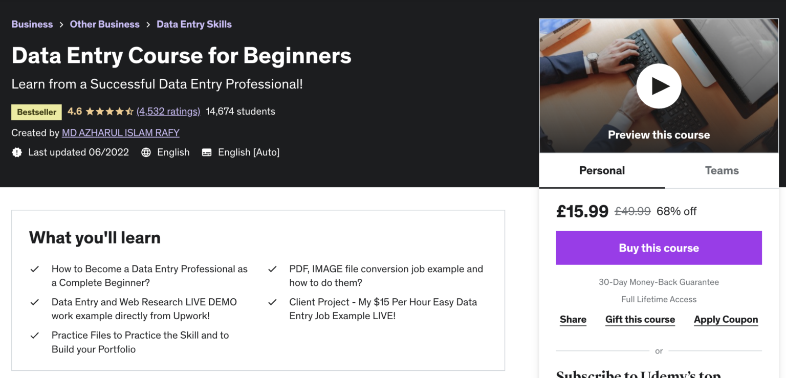 Entr Course Data Entry Course Online - Chose the Best One - Learners World ...
