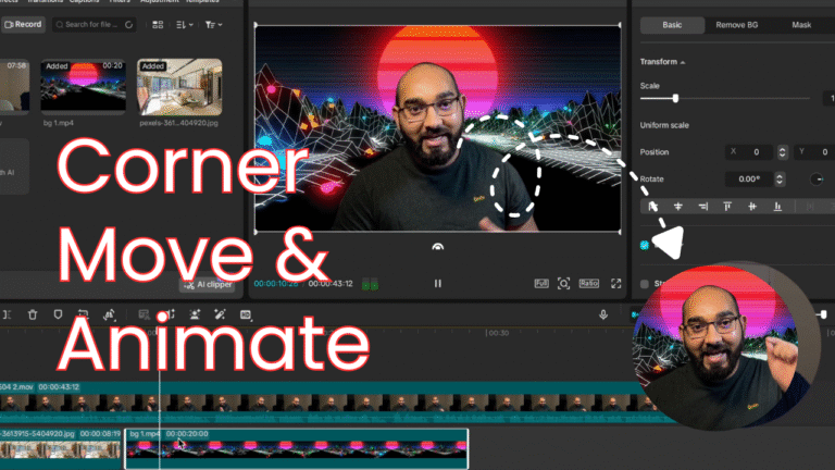 Circle Crop Video in CapCut (Face Cam in Corner, Move & Animate) - put face video in the corner (1)